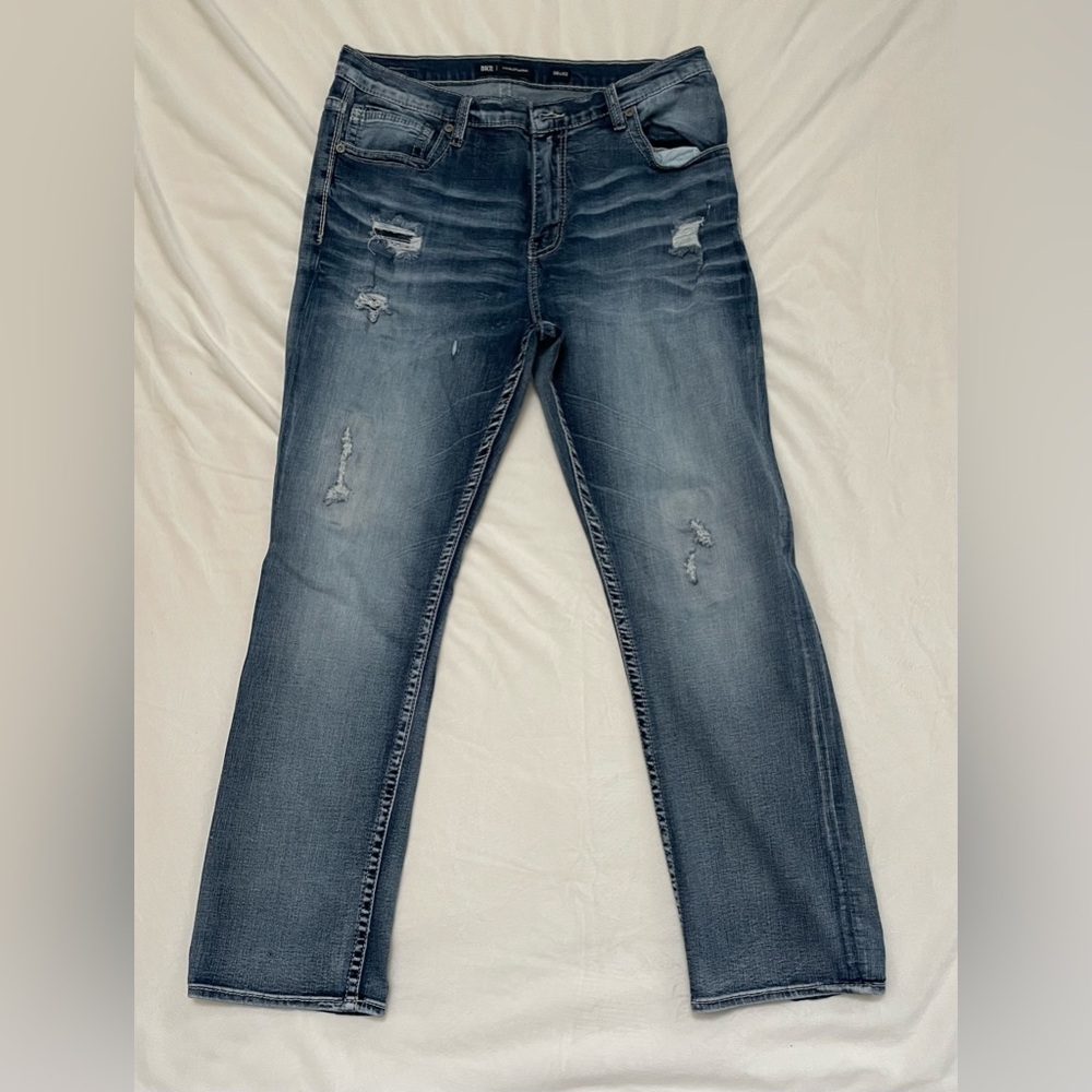 BKE Distressed Boot Cut Mens Jeans. Size 36X32.